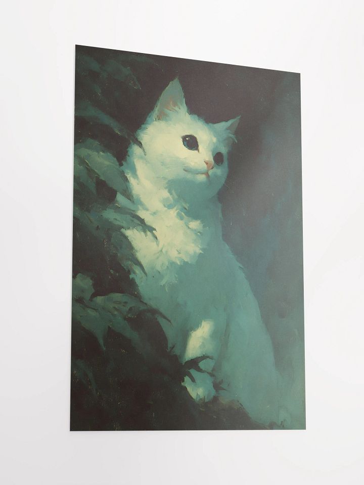 Mystical White Cat Matte Poster product image (3)