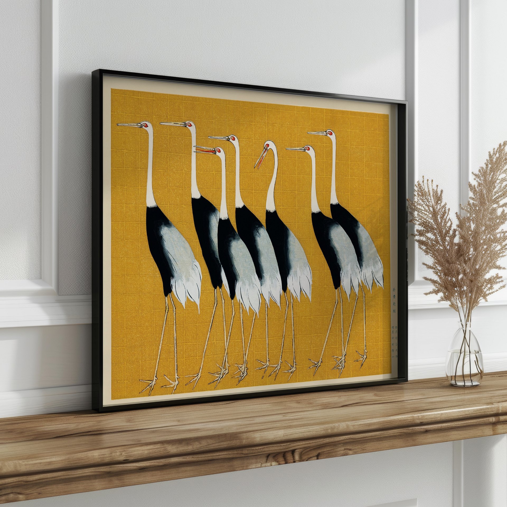 Red Crowned Cranes by Ogata Korin Vintage Japanese Woodblock Print product image (18)