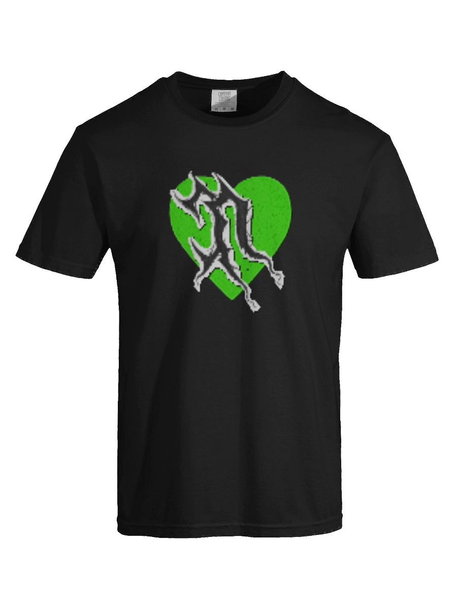Mystical Necro Heart Green Heart T-Shirt product image (7)