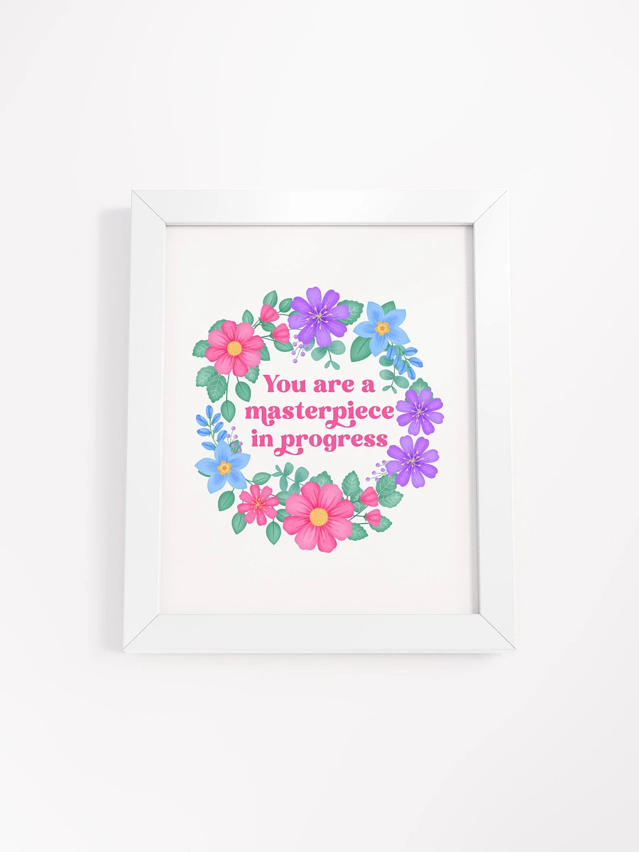 You are a masterpiece in progress - Motivational Wall Art White product image (4)