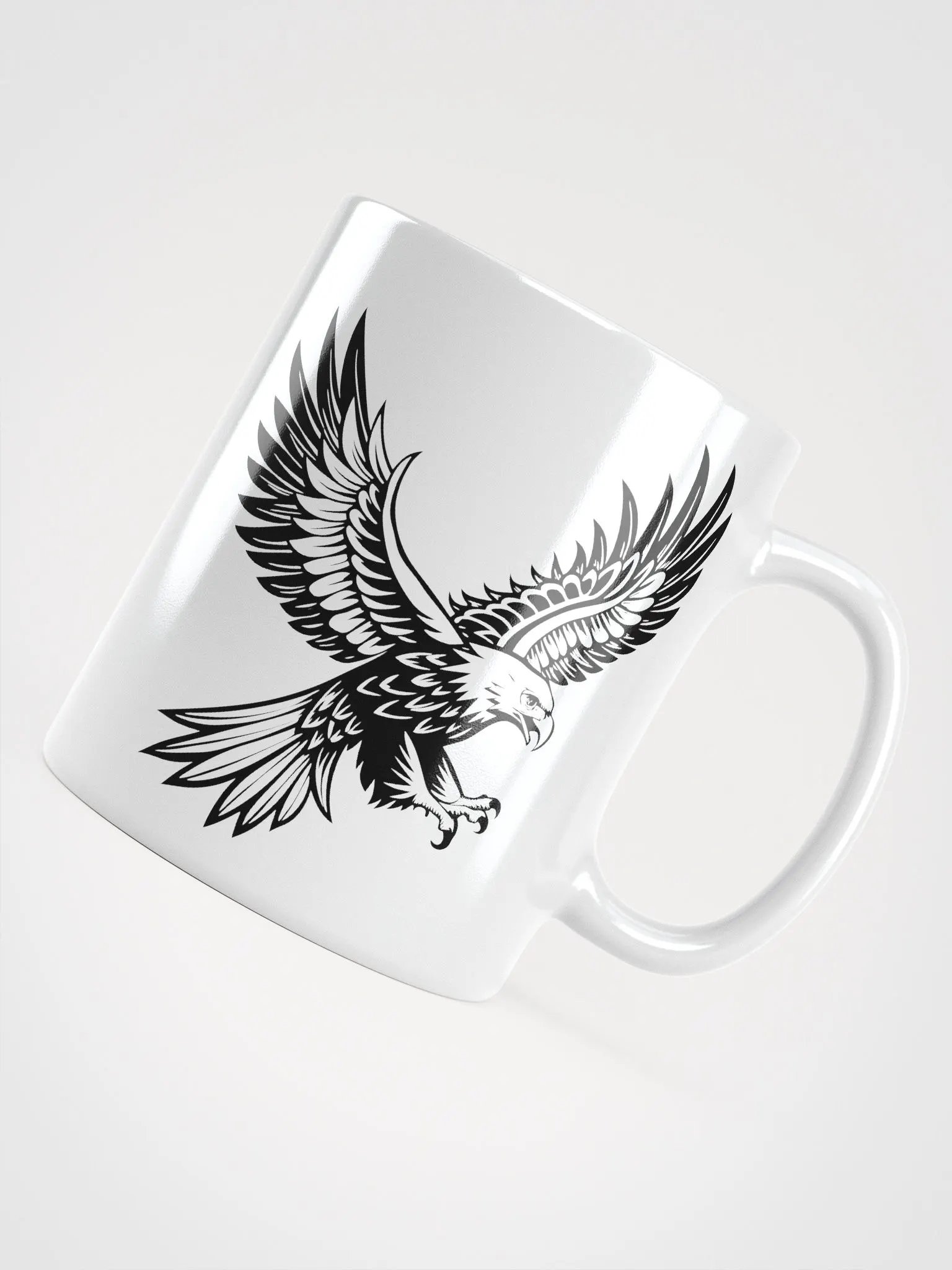 Black and White Eagle Mug - Bold and Fierce Design product image (12)