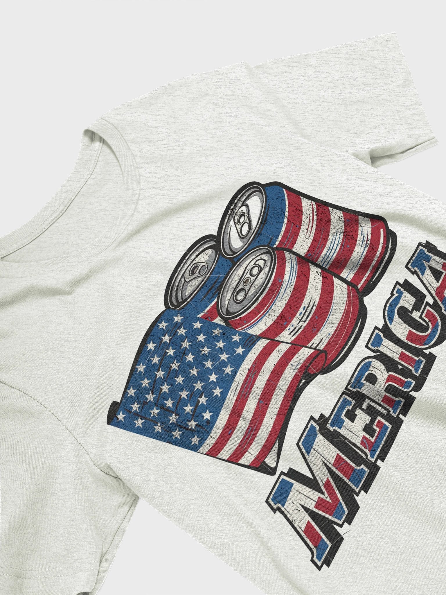 Patriotic 'MERICA' Beverage Can T-Shirt product image (27)