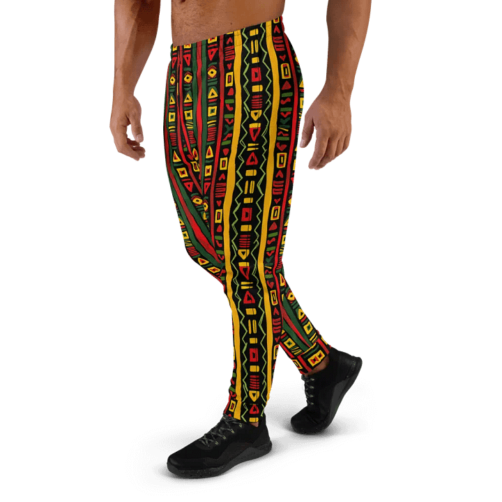 African Essence: All-Over Print Recycled Men's Joggers product image (1)