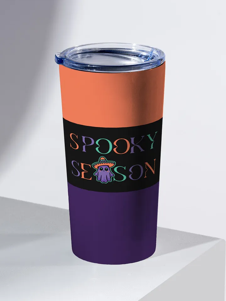 Spooky Season Sombrero Ghost Colorful 20oz Stainless Steel Tumbler product image (2)
