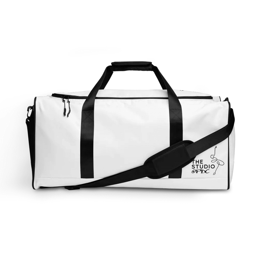 Large Dance Bag | White with Black Logo and Quote product image (1)