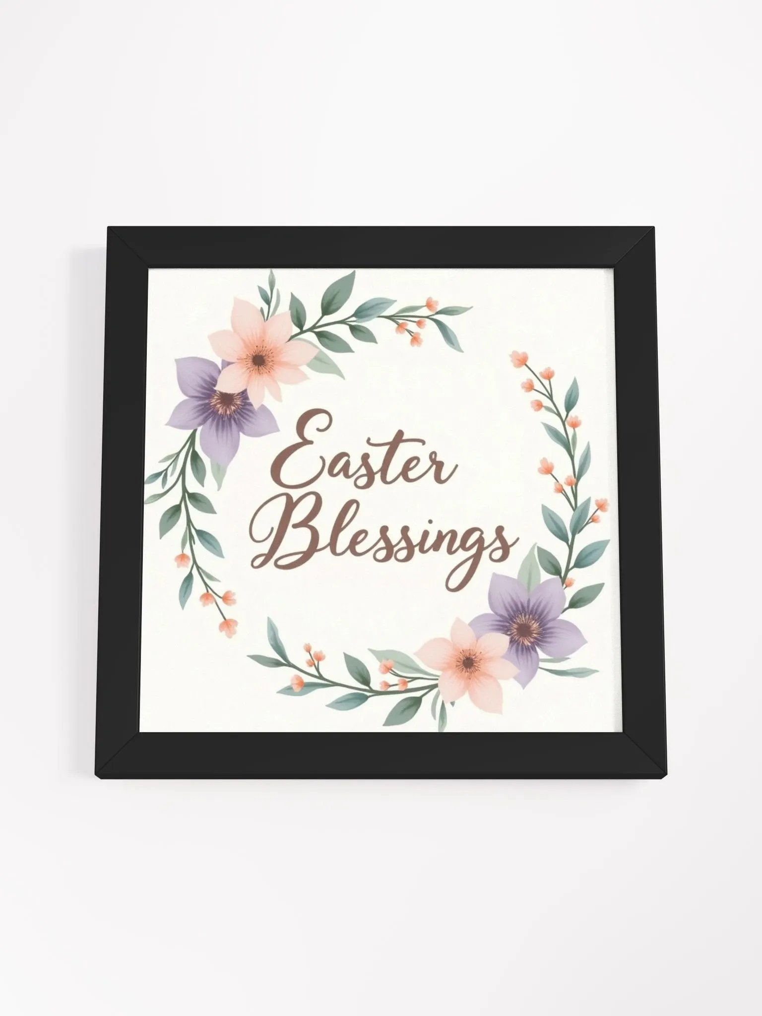 Elegant Easter Blessings Floral Poster product image (4)