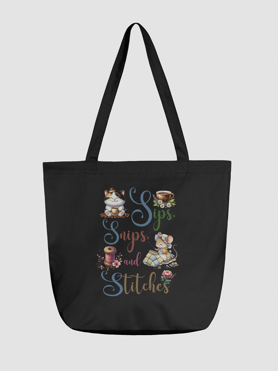 Sips Sips and Stitches Eco Tote Bag product image (2)