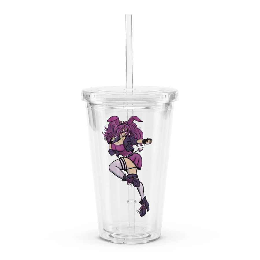 Nayo Bunny Double Wall Clear Plastic Tumbler (16 oz) product image (1)
