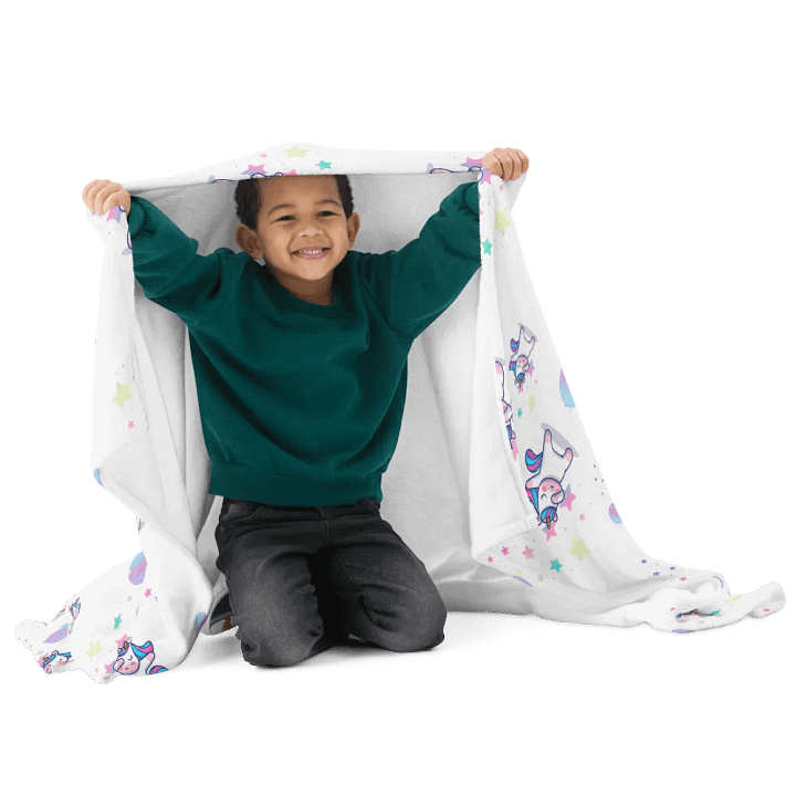 Disco Dabbing Unicorn Throw Blanket product image (2)
