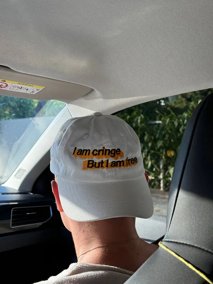 i am cringe but i am free hat (100% cotton) product image (1)