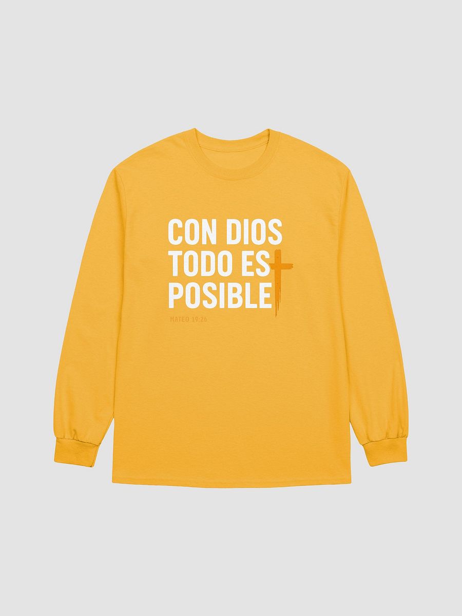 Camiseta Unisex Manga Larga | Con Dios todo es posible product image (5)