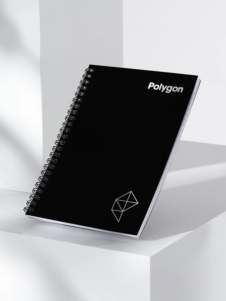 Black Polygonal Spiral Notebook product image (4)