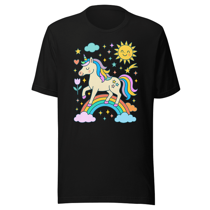 Sunshine Unicorn - Dollhouse Color Burst Aesthetic - Bella Canvas 3001 Unisex Staple T-Shirt product image (2)
