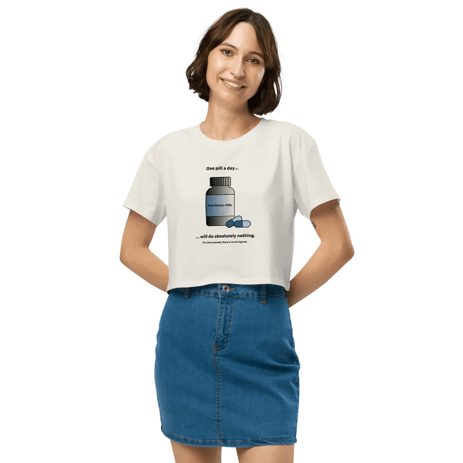 Anti-Delulu Pills | Chan Biased Crop Top product image (59)