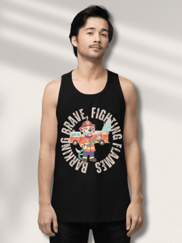 Barking Brave Firefighter Tank Top product image (1)