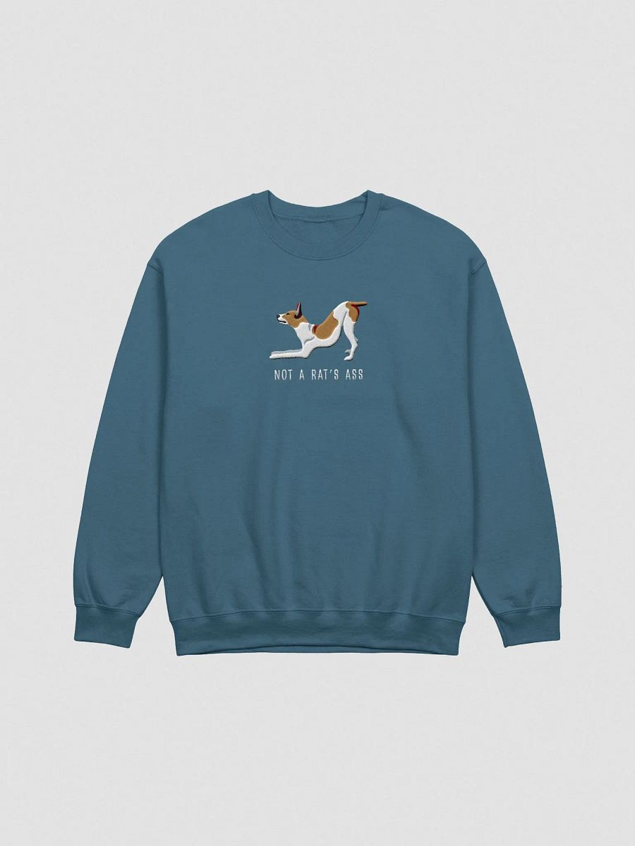 Not a Rat's Ass Sweatshirt (Embroidered) of a Rat Terrier(Brown & White) product image (4)