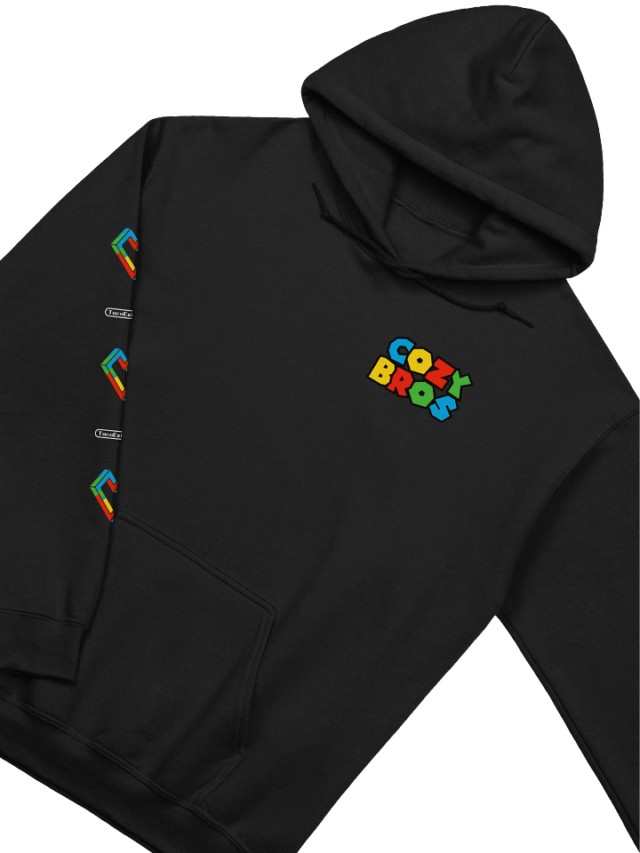 Cozy Bros - pocket & sleeve print hoodie product image (2)