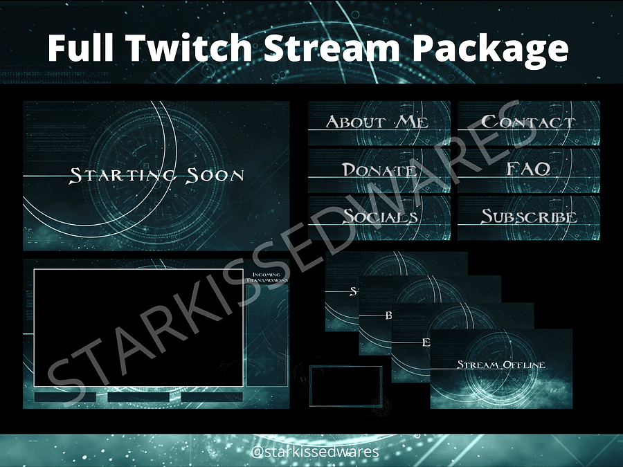 Celestial Galaxy Taken Awoken Destiny 2 Inspired Animated Twitch Overlay Streamer Package product image (1)