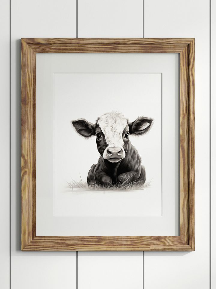 Cute Cow - Farm Animal Print A02 product image (1)