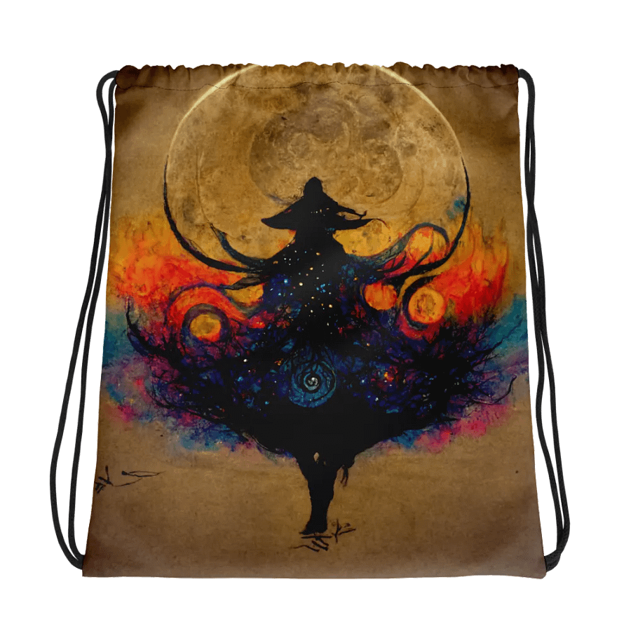 Mystical Moonlight Drawstring Backpack product image (1)
