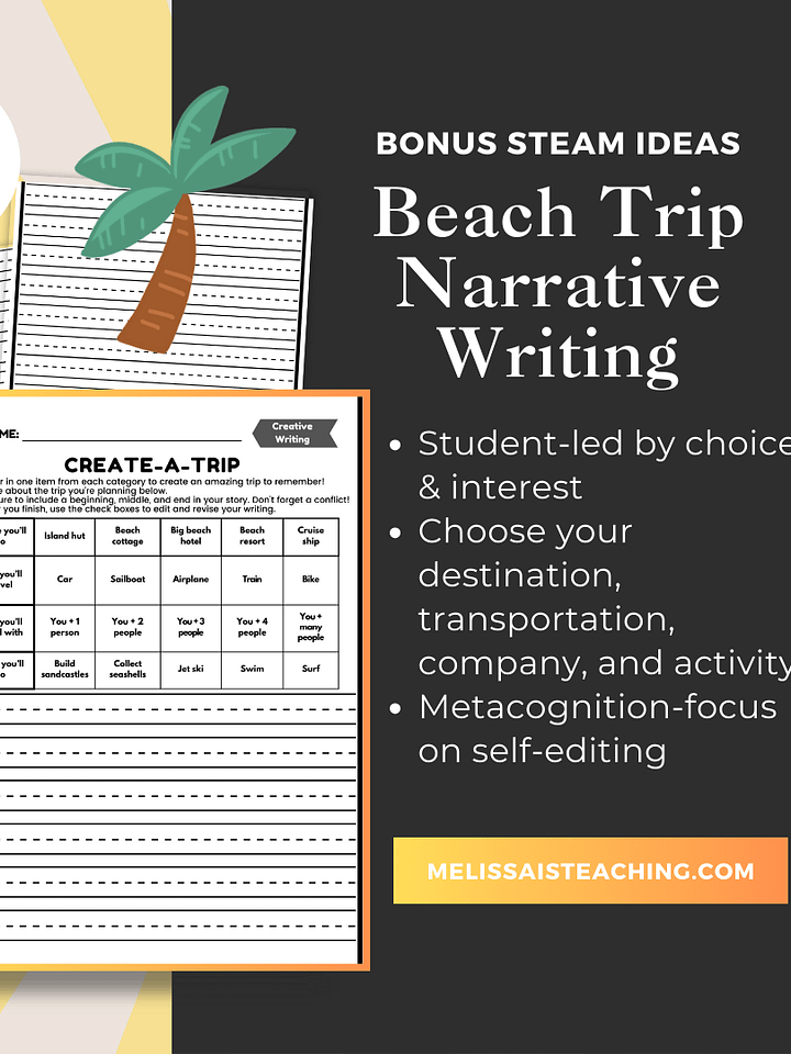 Summer Olympics, Travel & Camping BUNDLE | Narrative Writing BUNDLE + Editing Checklist BONUS STEAM Ideas product image (2)