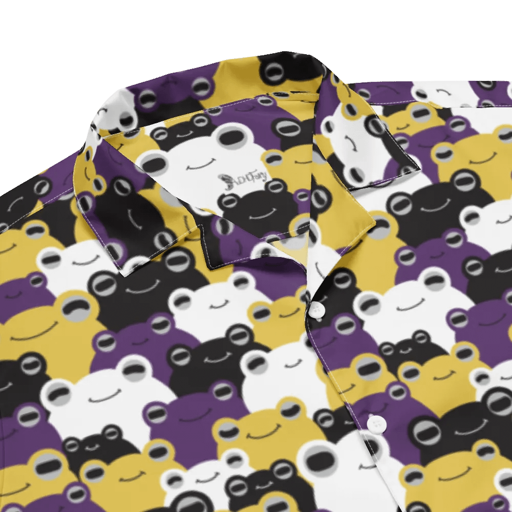 Frog-waiian Shirt Nonbinary Flag Colors product image (5)