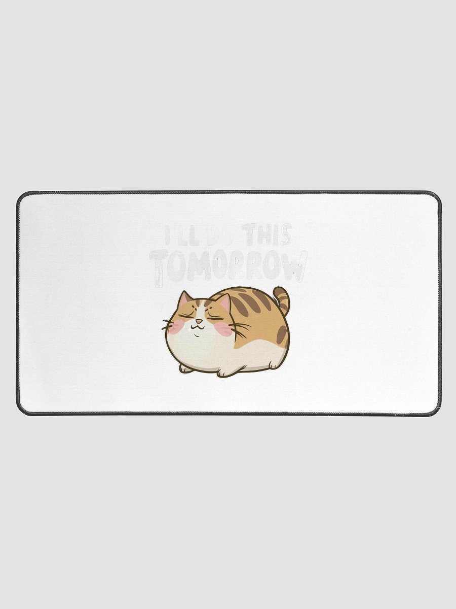Funny Lazy Cat -'I'll Do This Tomorrow' Minimalist Procrastination Humor product image (1)