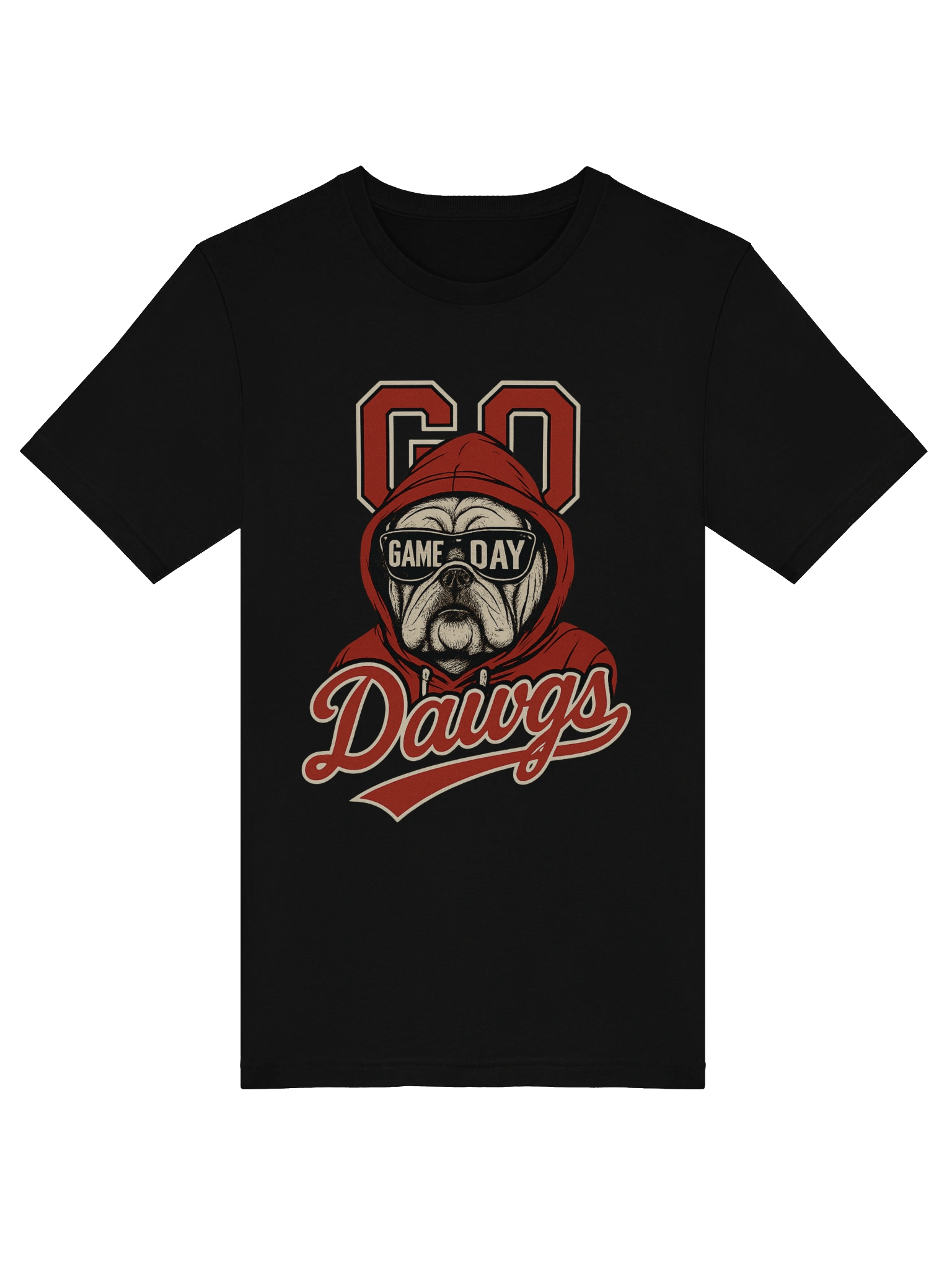 Game Day Bulldog T-Shirt | Cool Dog with Sunglasses Graphic Tee product image (3)