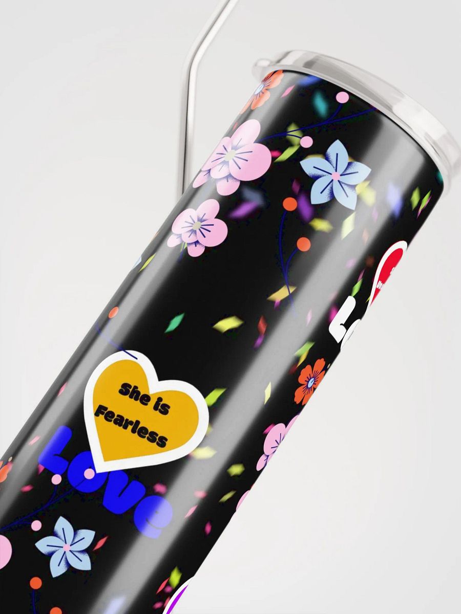 20 oz Vacuum insulated Stainless Tumbler with leak proof lid, reusable straw , Empowering Tumbler Mug Flasks product image (4)