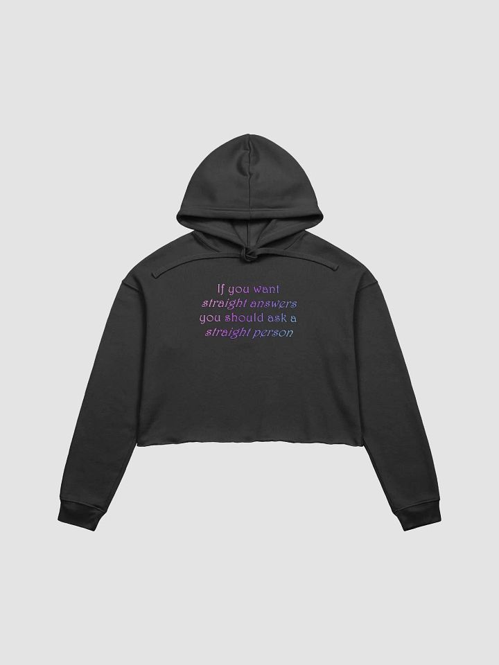 Straight Answers Crop Hoodie product image (1)