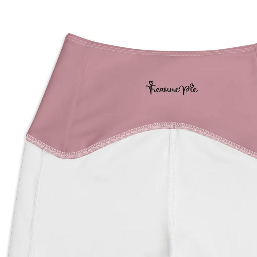 Plain Dusty Pink Soft Summer Women's High Waisted Premium Crossover Leggings with Pockets by Treasure Pie product image (4)