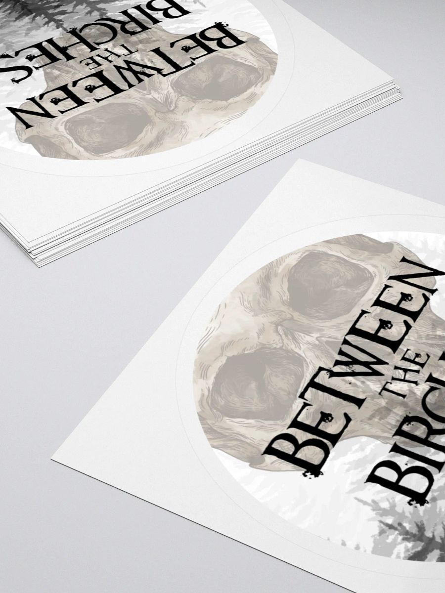 Between the Birches // Skull and Woods Circle Sticker product image (4)