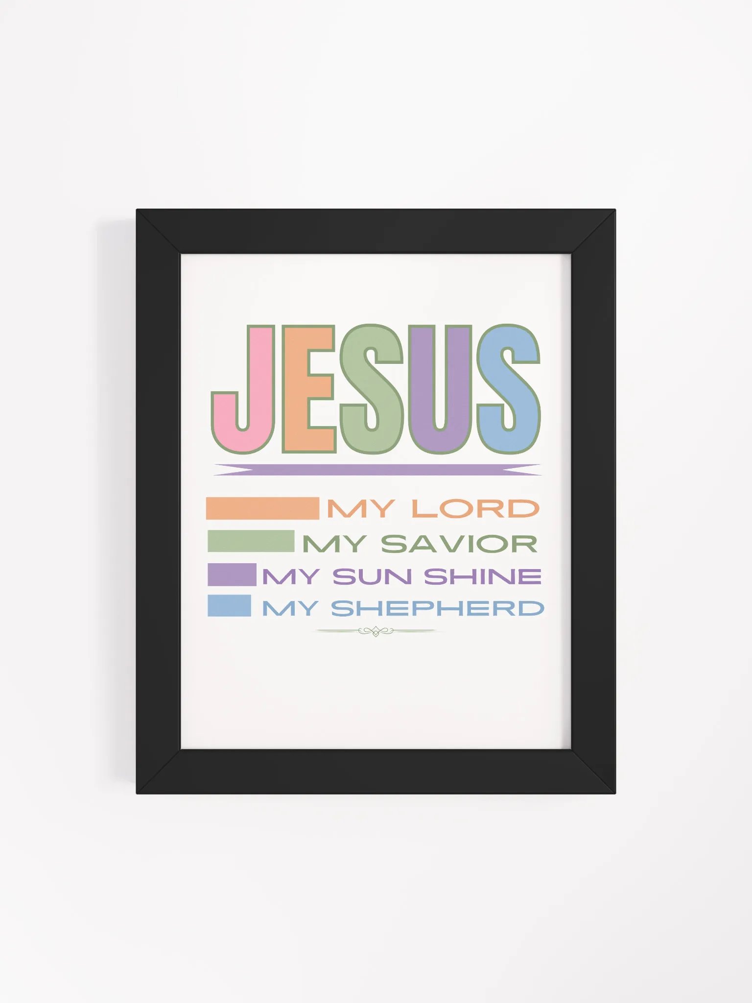 JESUS: My Lord, Savior, Sun Shine, Shepherd Eco-Frame Poster product image (4)