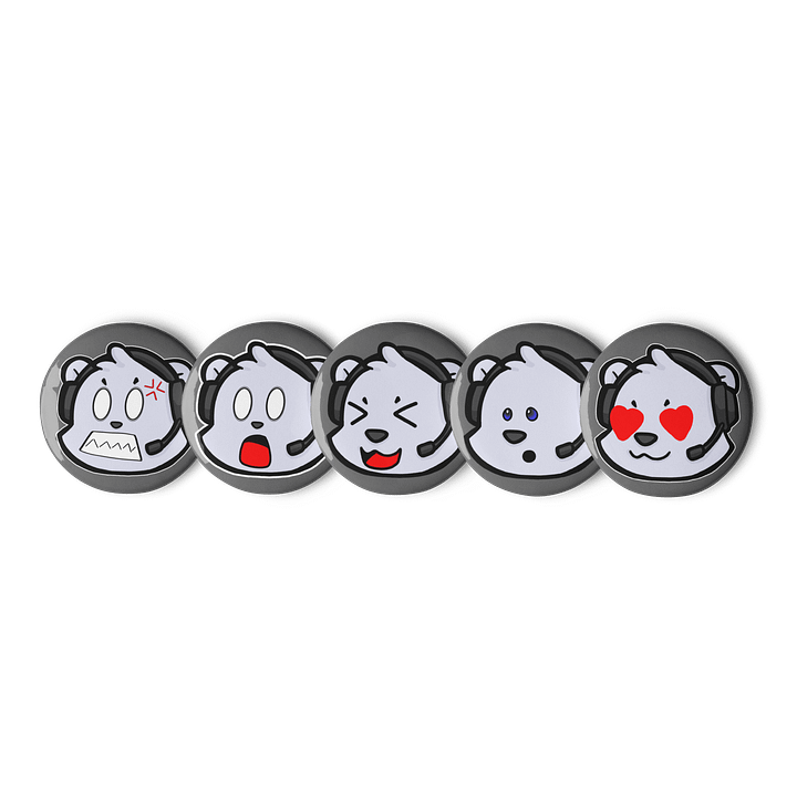 Emotional Bear Pin Button Set product image (1)