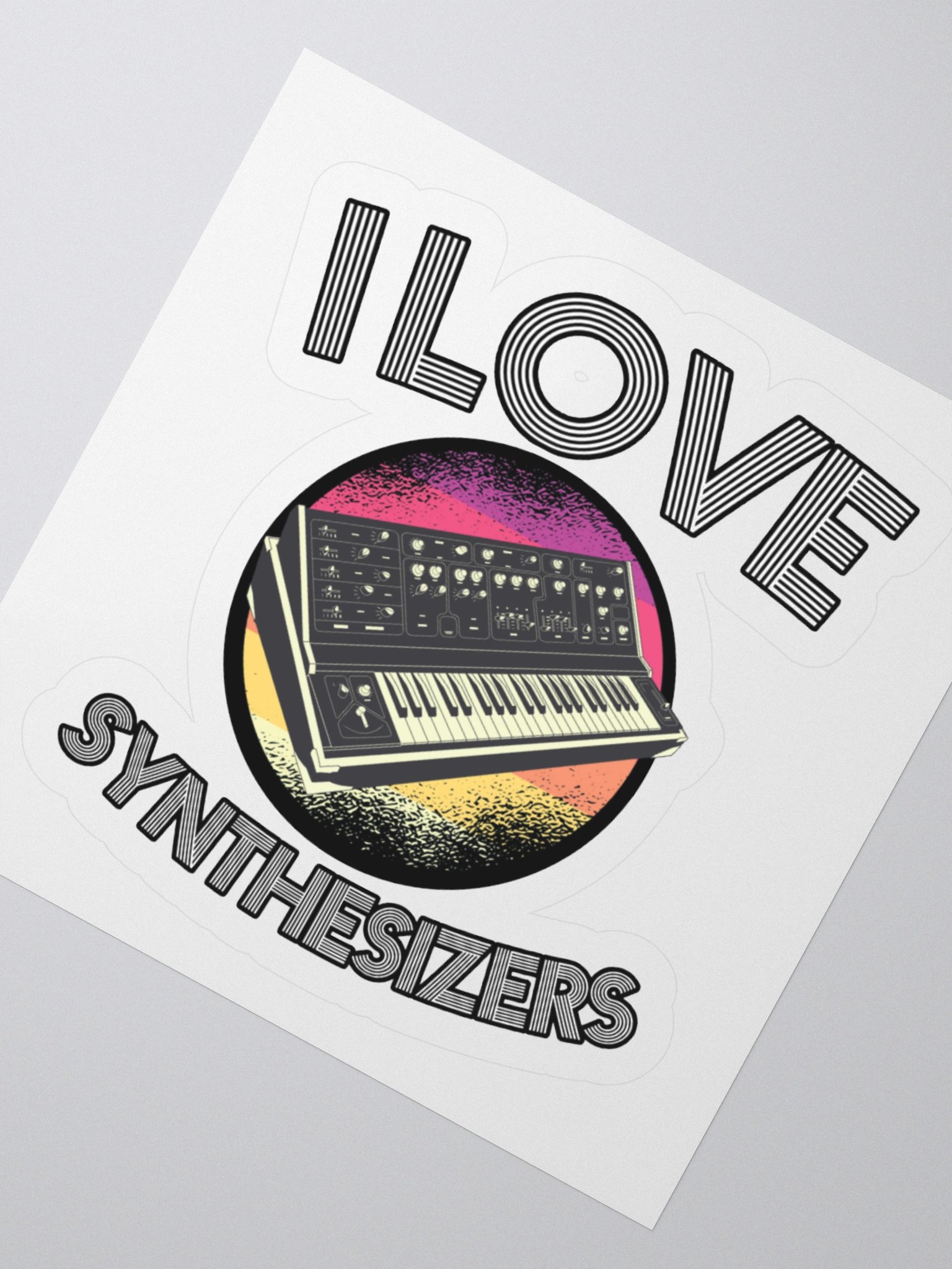 I Love Synthesizers Funny Sticker product image (6)