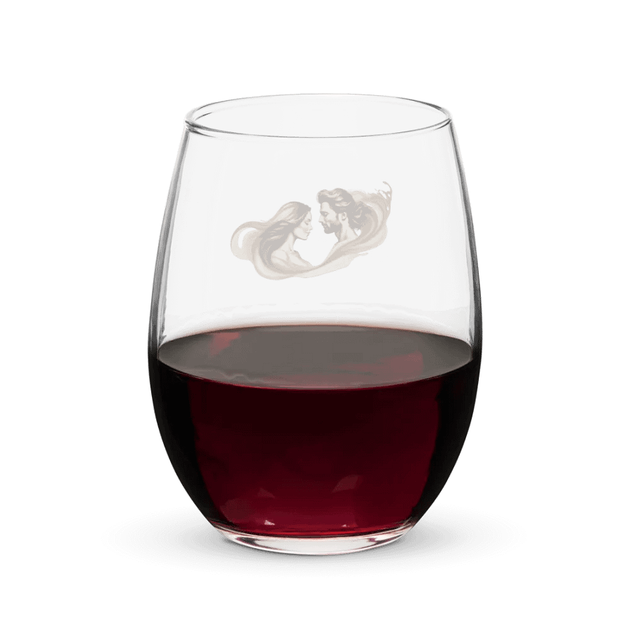 Entwined Hearts Stemless Wine Glass product image (6)