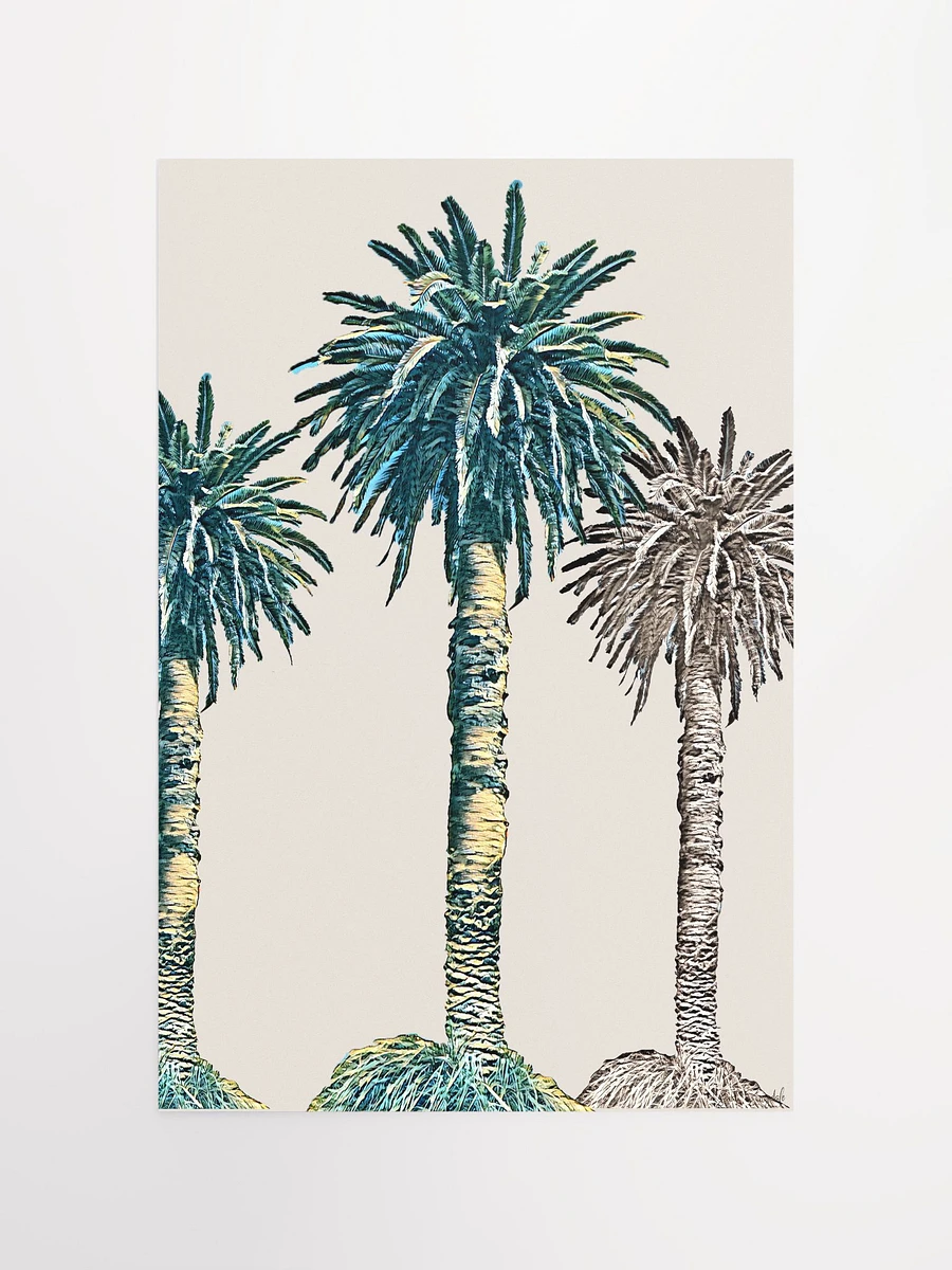 3 Palm Trees - Portrait - Museum-Quality Poster product image (5)