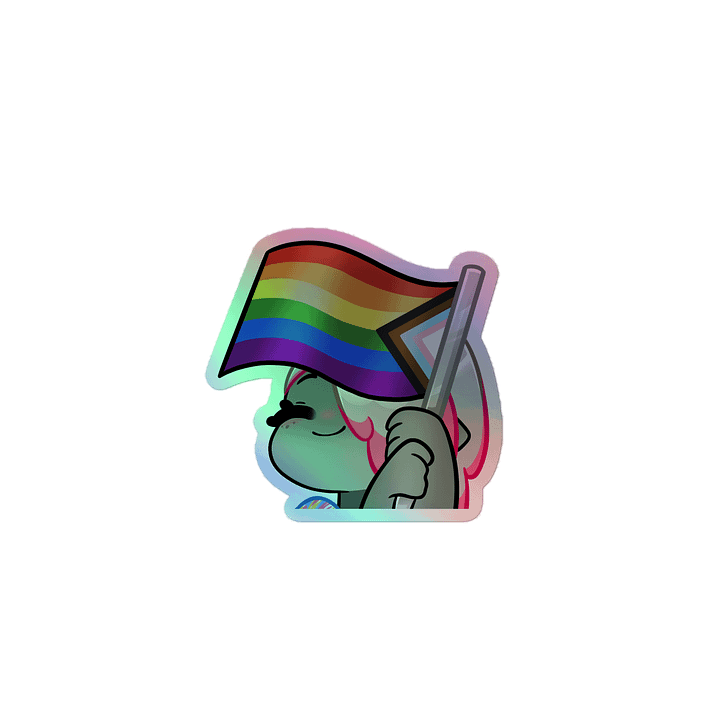 Clover Pride Holo Sticker product image (1)