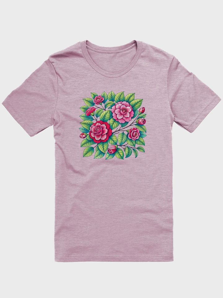 Bella+Canvas Supersoft T-Shirt | AI Design camellia flower mandala product image (2)