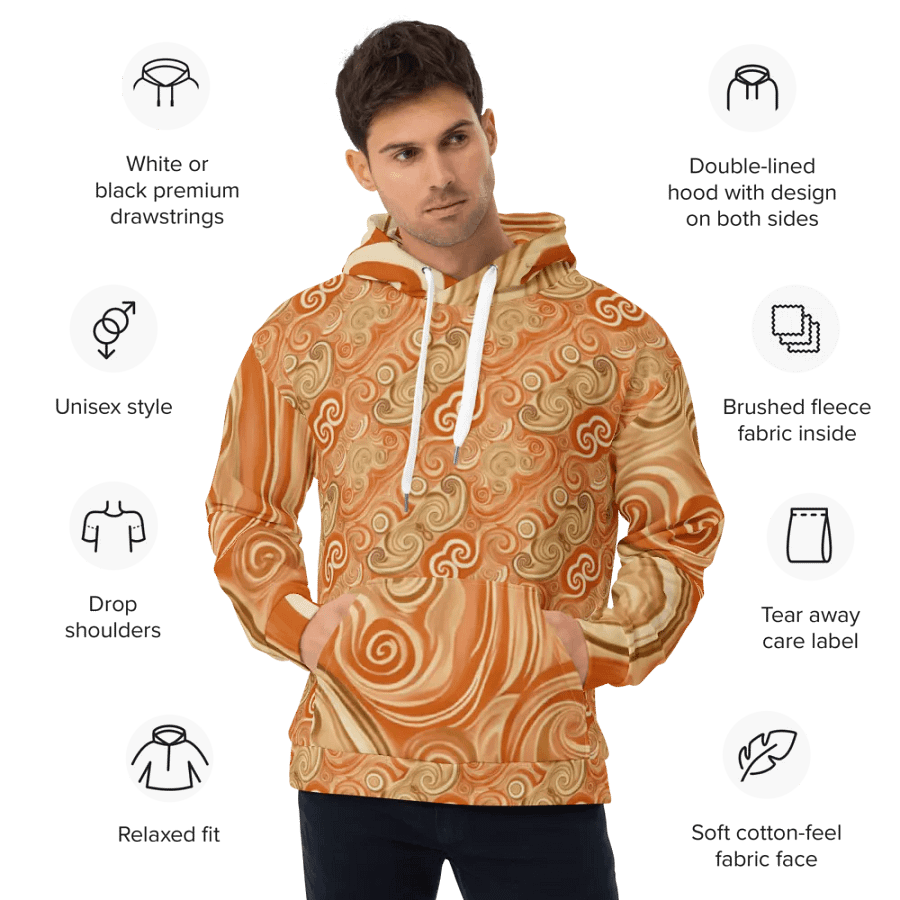 Funky Latte Liquid Tie-Dye Hoodie product image (10)