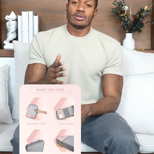 Organize your travel essentials with BAGSMART Compression Packing Cubes. Available in 6, 4, or 2-piece sets, these lightweigh...
