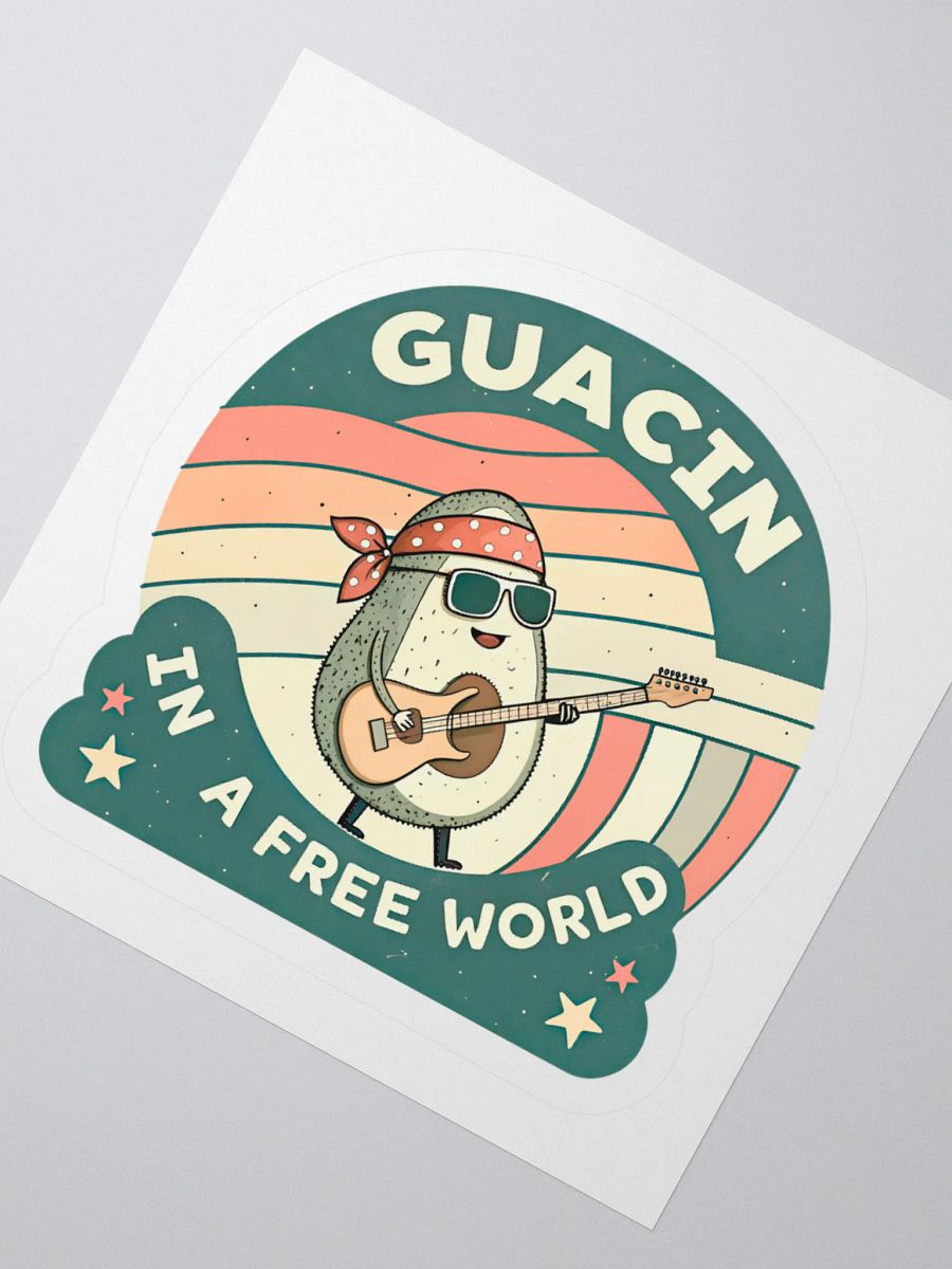 Groovy Guacin' Guitar Sticker product image (5)
