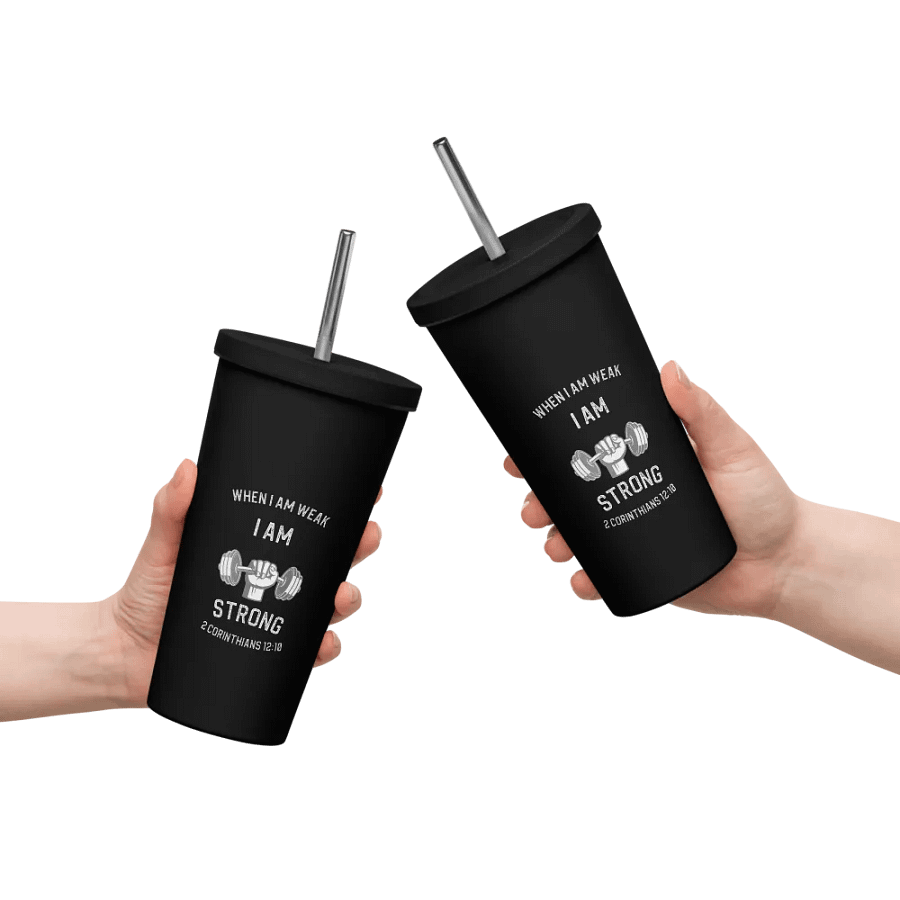 I Am Strong 20 oz. Isolated Cup: Black product image (10)