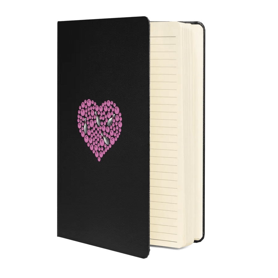 Heart Bowling Strikes Hardcover Notebook product image (2)