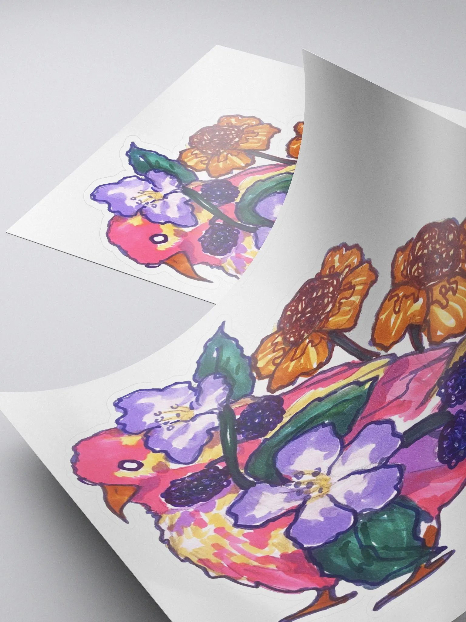Pink Lemonade Birb Kiss-Cut Sticker product image (5)