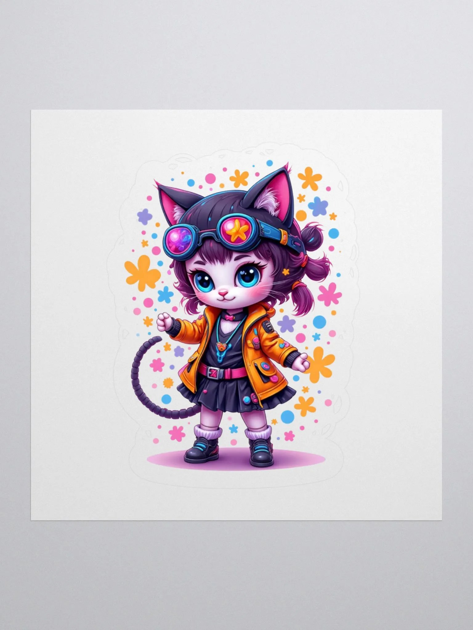 Gadget Kitty Kiss Cut Stickers product image (1)