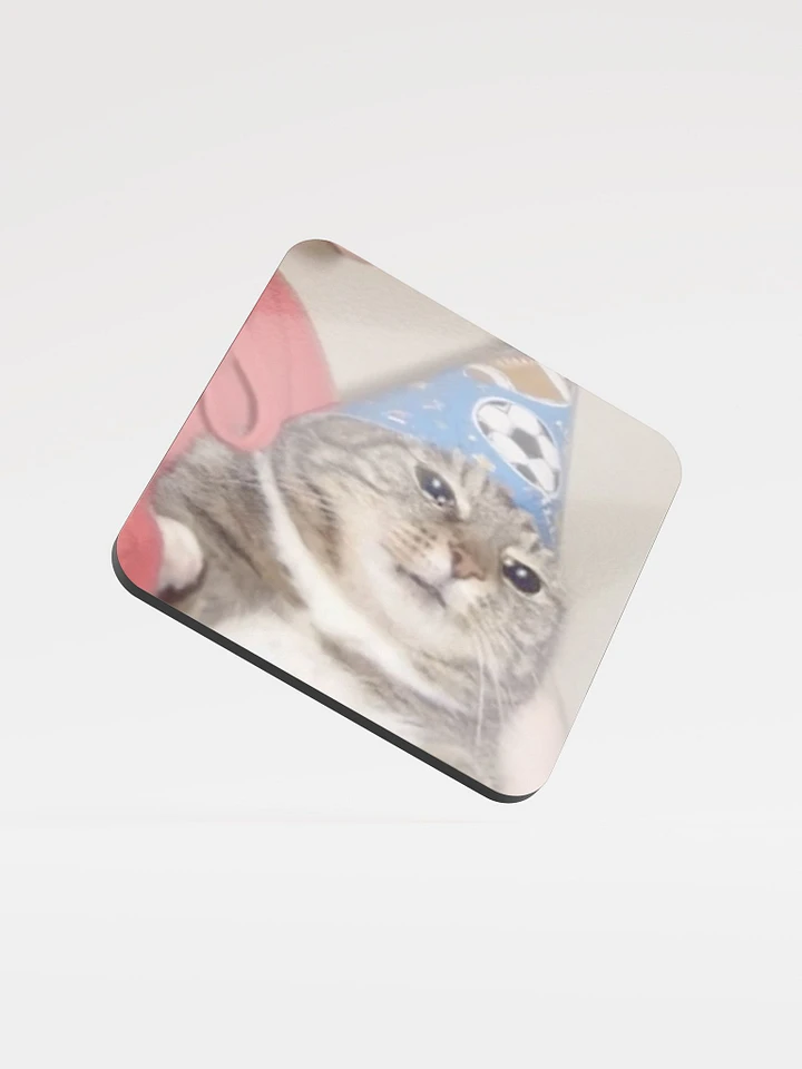 Glossed Cork Coaster: Meme Cats product image (1)