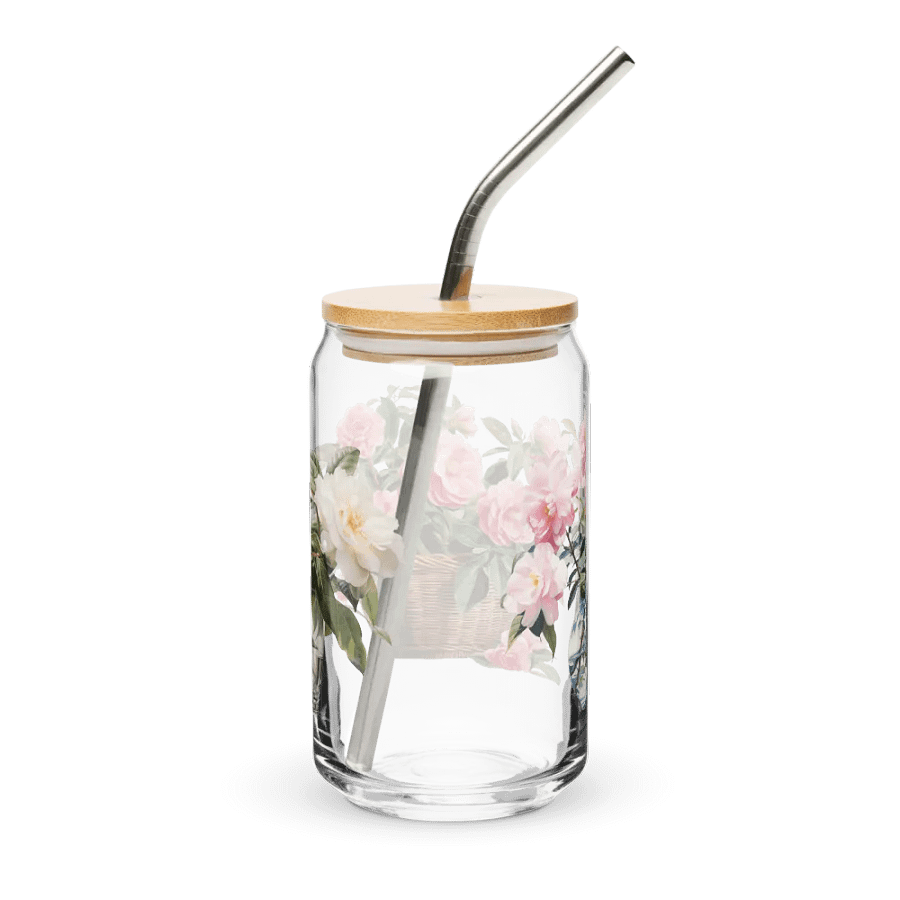 Camellia Blossom Glass Can Sipper product image (4)