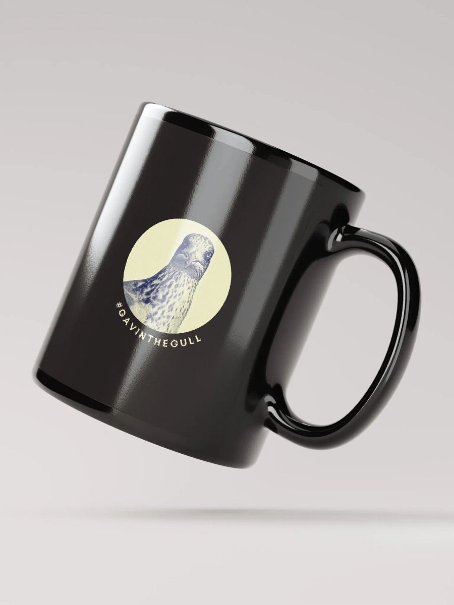 Gavin the Gull Cult Glossy Black Mug product image (4)