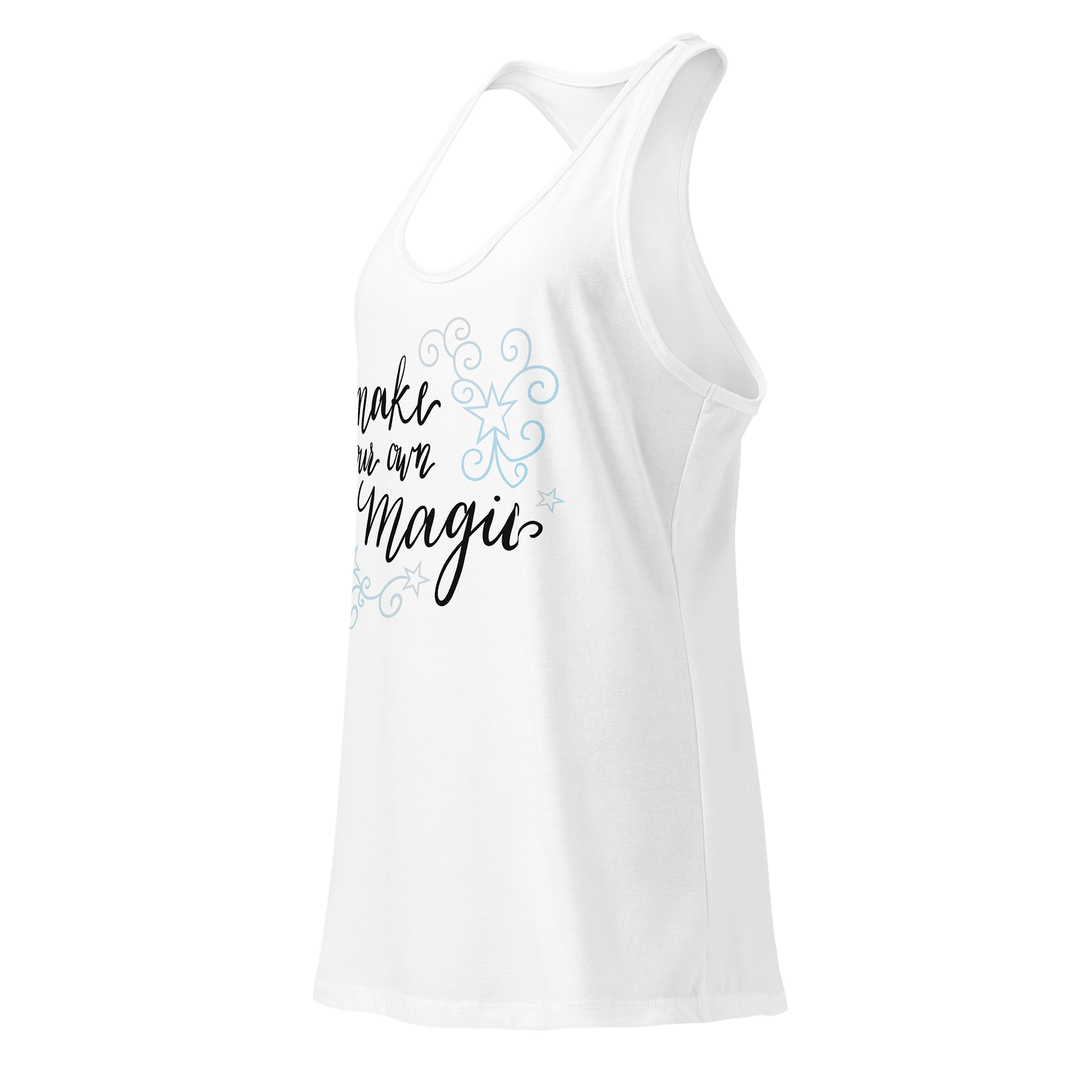 Make Your Own Magic Racerback Tank Blue product image (23)